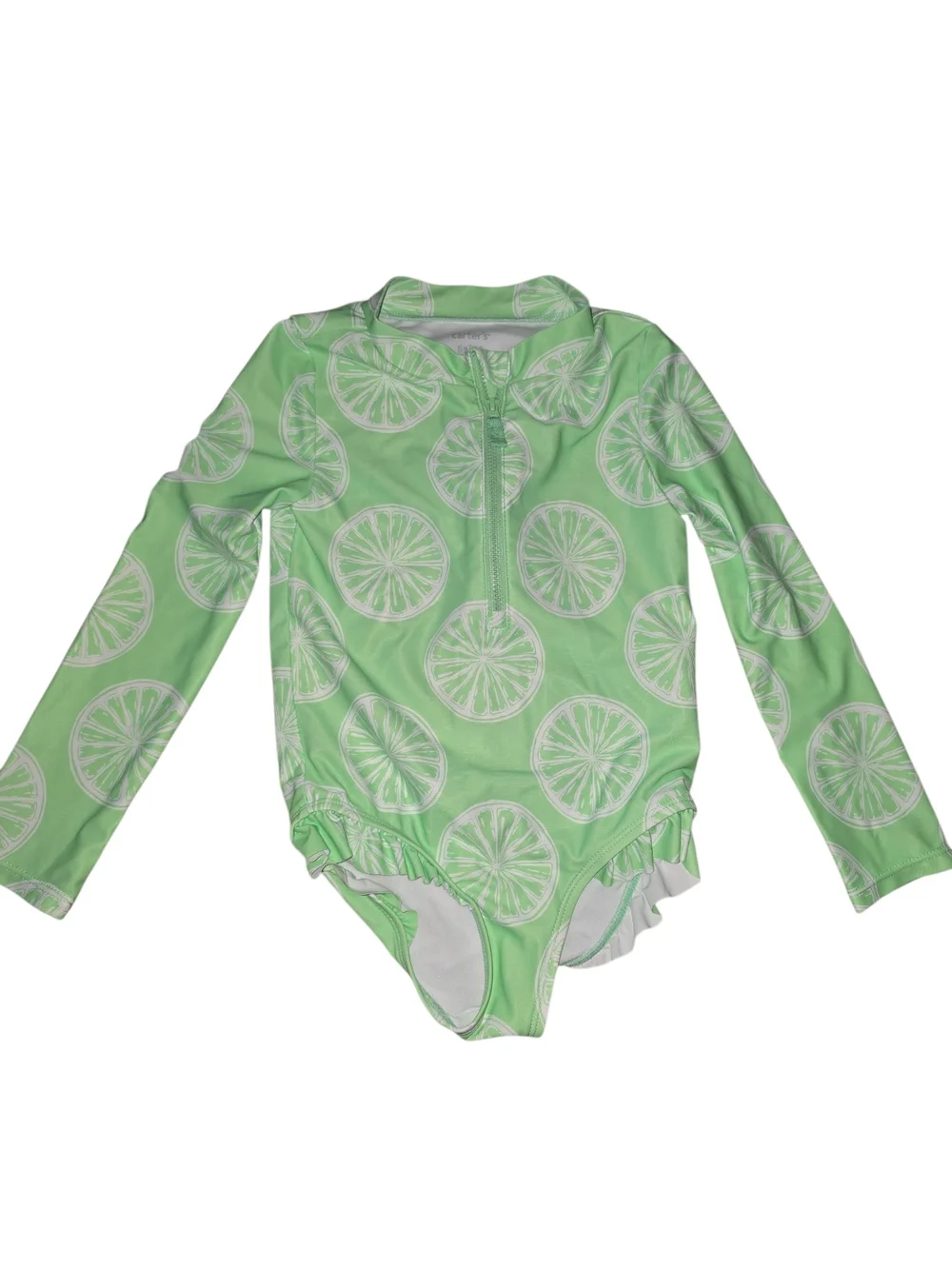 Carter's Mint Green Citrus Print Long Sleeve Rashguard